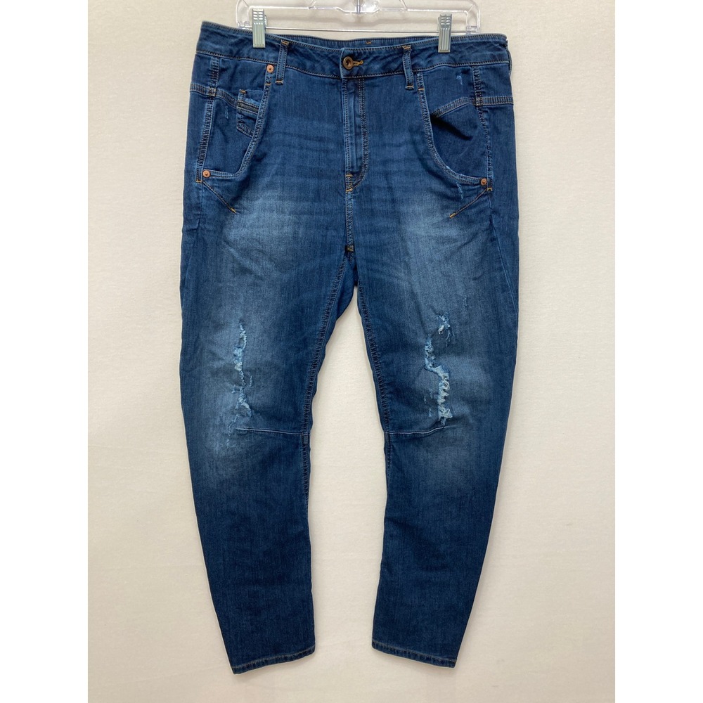 Diesel Fayza-Ne JoggJeans Womens Size 31 Distressed Tapered Stretch Denim